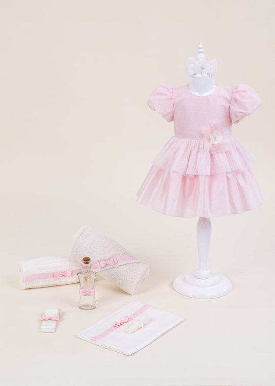 Set de Botez Franci 2 Piese cu Rochita si Trusou Personalizat pentru Fetite – Franci | AnneBebe
