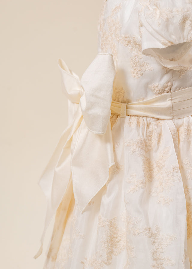 Rochita Doinita Crem Cu Dantela Capucino Brodata AnneBebe