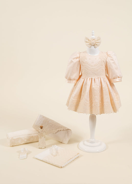 Set Botez Aurora 2 Piese Rochita si Trusou Personalizat AnneBebe
