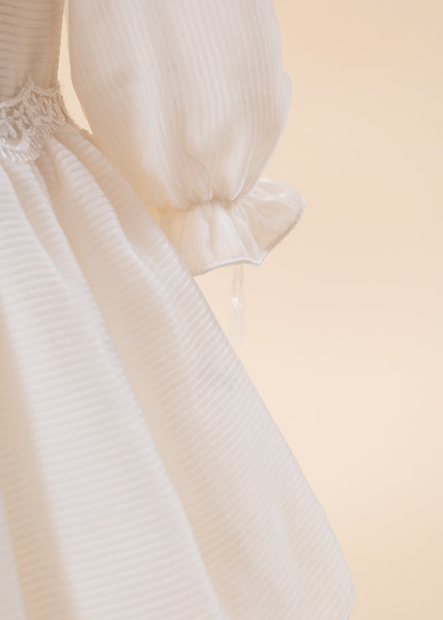 Klara 3 Piece Baptism Set, Dress, Trouser and Candle Personalized Baptism AnneBebe