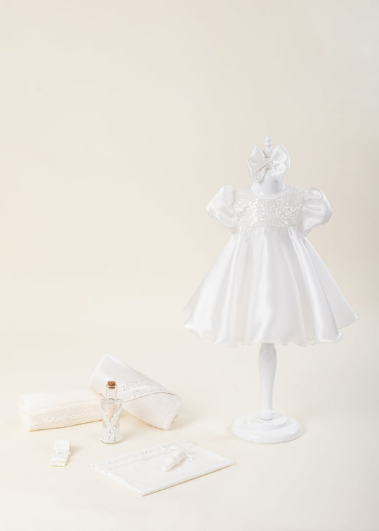 Set Botez Olga 2 Piese Rochita si Trusou Personalizat AnneBebe