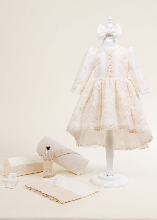 Set Botez Chloe 2 Piese, Rochita si Trusou Personalizat AnneBebe