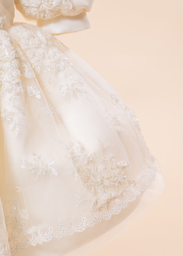 Set Botez Anais 3 Piese,  Rochie, Trusou si Lumanare Personalizat Botez AnneBebe