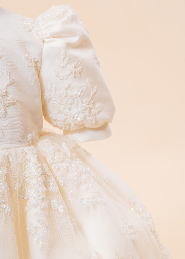 Set Botez Anais 3 Piese,  Rochie, Trusou si Lumanare Personalizat Botez AnneBebe