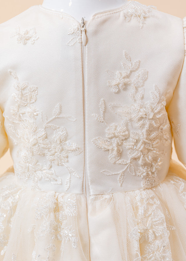 Set Botez Anais 3 Piese,  Rochie, Trusou si Lumanare Personalizat Botez AnneBebe