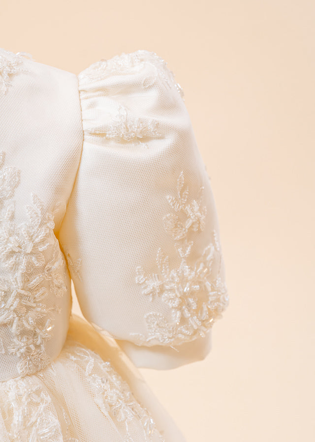 Set Botez Anais 3 Piese,  Rochie, Trusou si Lumanare Personalizat Botez AnneBebe