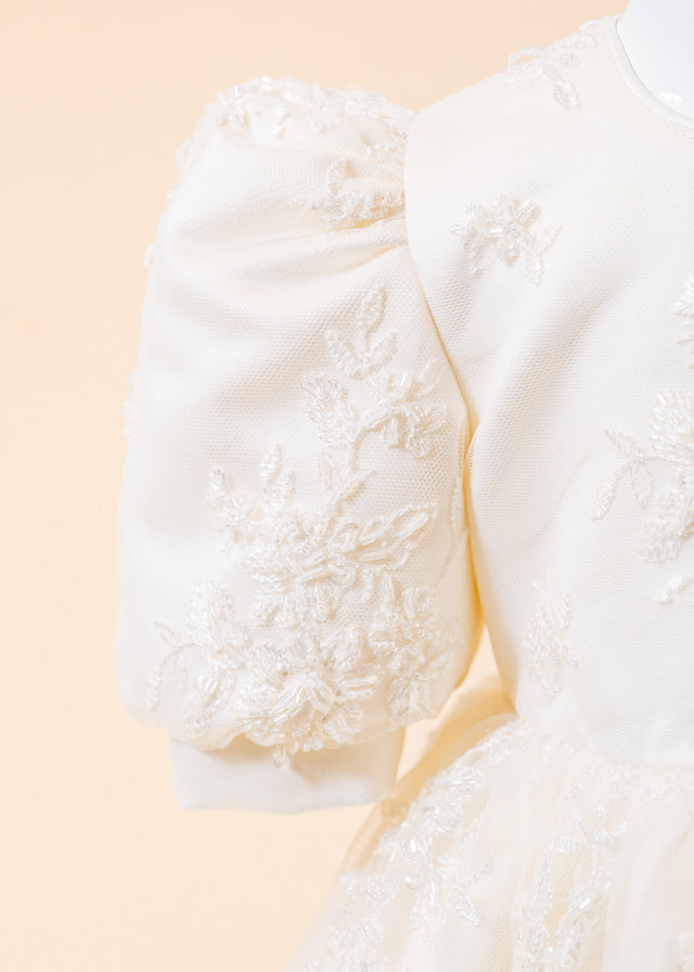 Set Botez Anais 3 Piese,  Rochie, Trusou si Lumanare Personalizat Botez AnneBebe