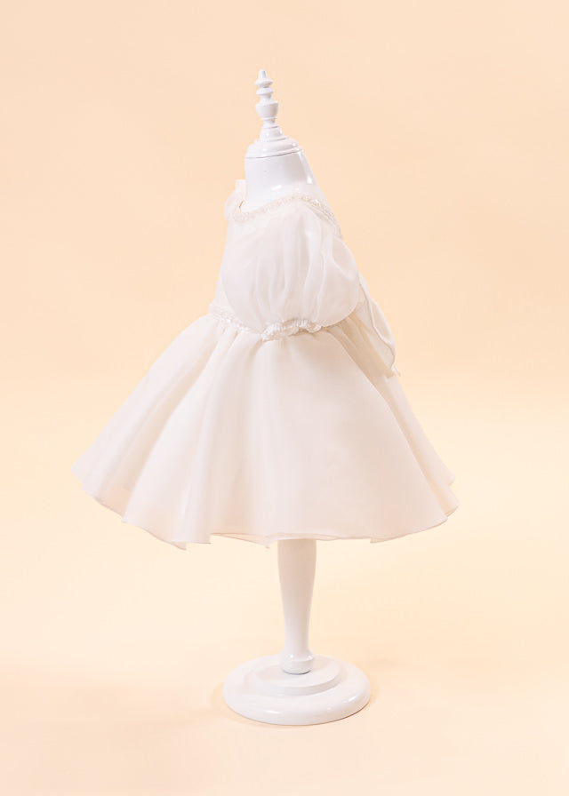 Elegant Cezara Dress Cream Organza Puff Sleeves AnneBebe