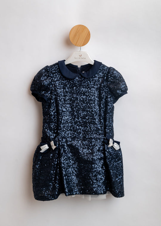 Navy Sequin Dress