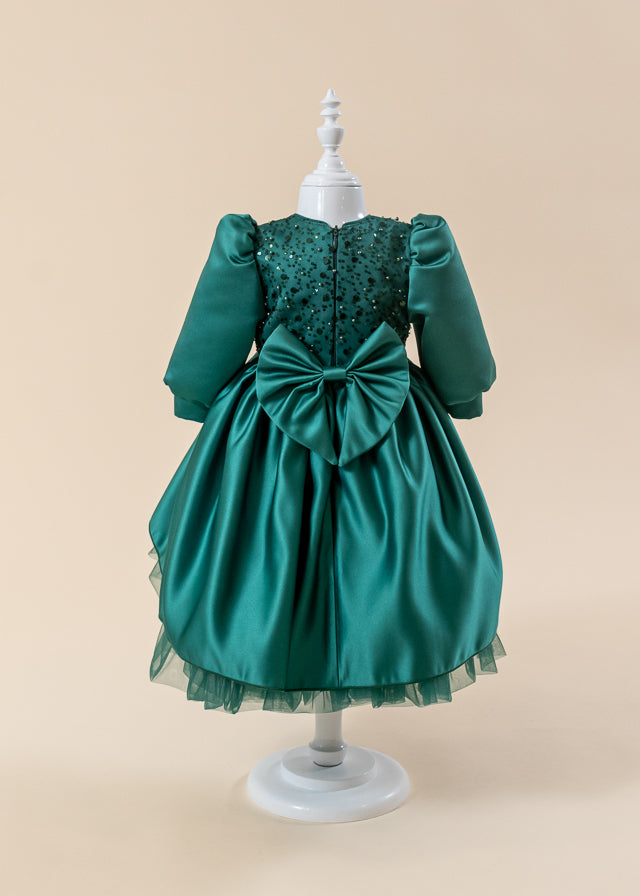 Set Botez Olivia 4 Piese Rochie Trusou Lumanare si Cufar Personalizat Botez AnneBebe