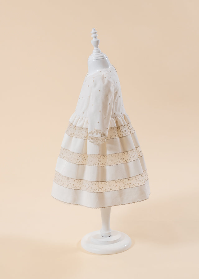 Baptism Set Natalia 3 Pieces, Dress, Trouser and Candle Personalized Baptism AnneBebe