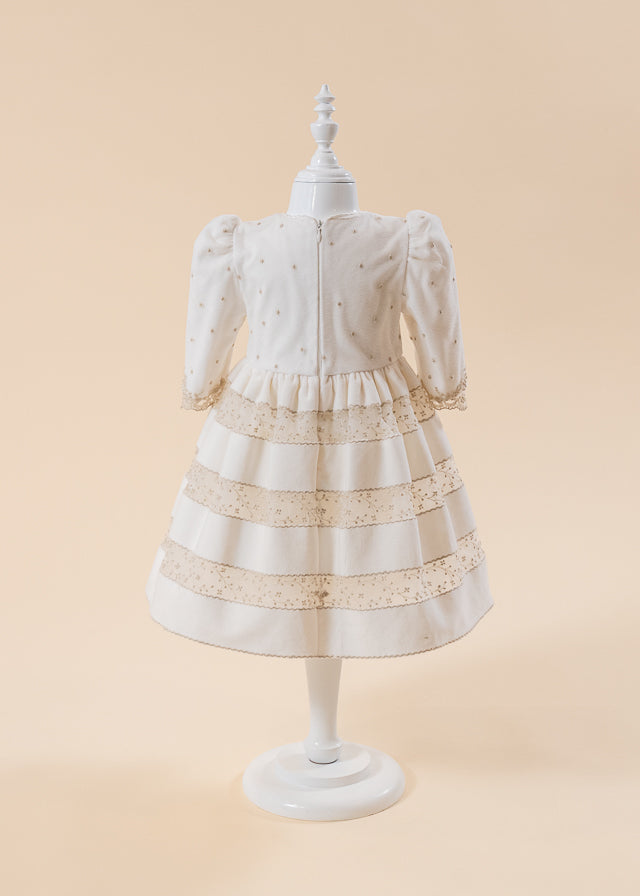 Baptism Set Natalia 3 Pieces, Dress, Trouser and Candle Personalized Baptism AnneBebe