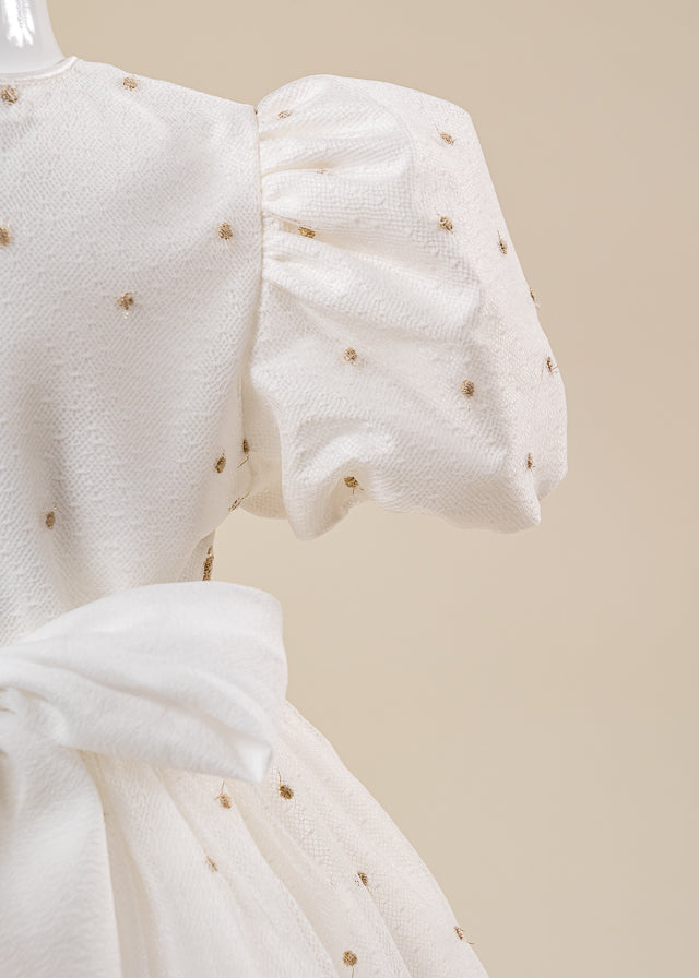 Set Botez Danielle 3 Piese  Rochie Trusou si Lumanare Personalizat Botez AnneBebe