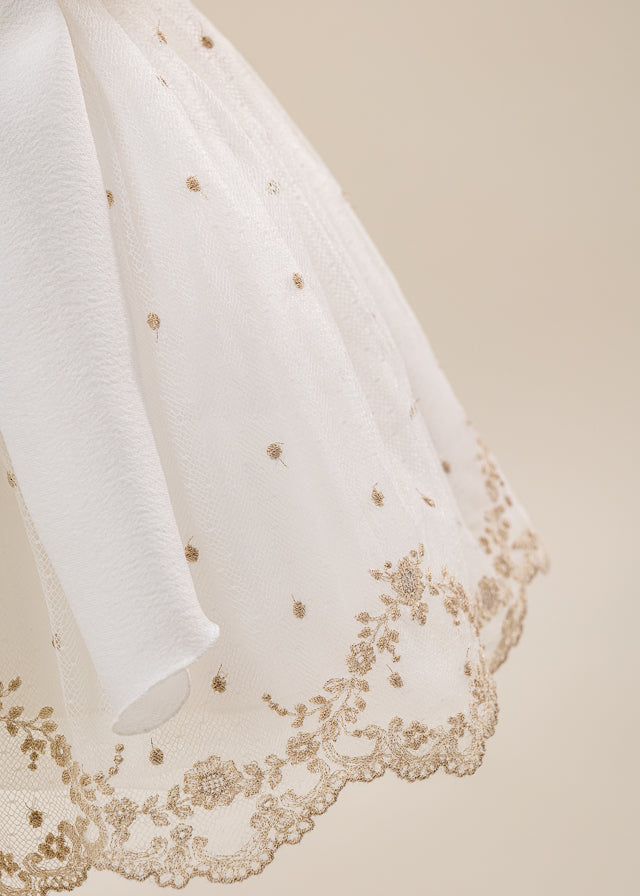 Rochita Danielle Dantela Crem Cu Buline Cappuccino