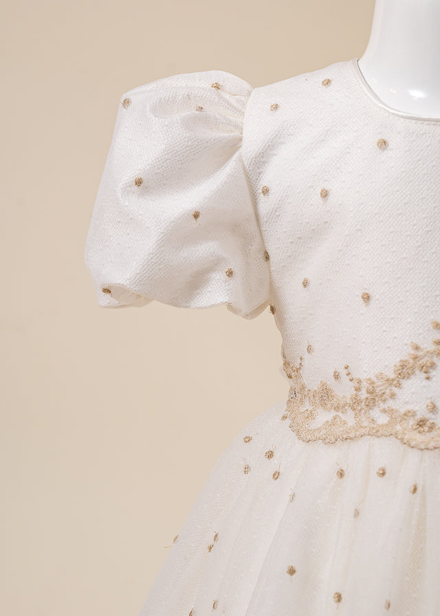 Set Botez Danielle 3 Piese  Rochie Trusou si Lumanare Personalizat Botez AnneBebe