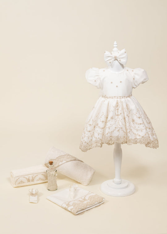 Set Botez Isaura 2 Piese Rochita si Trusou Personalizat AnneBebe
