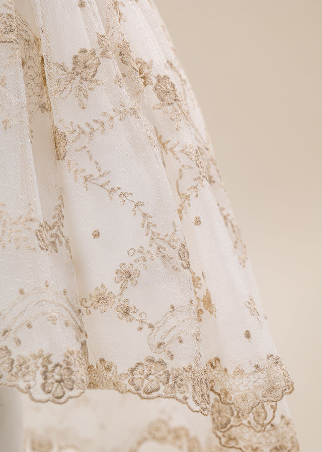 Set Botez  3 Piese  Rochie Trusou si Lumanare Personalizat Botez AnneBebe