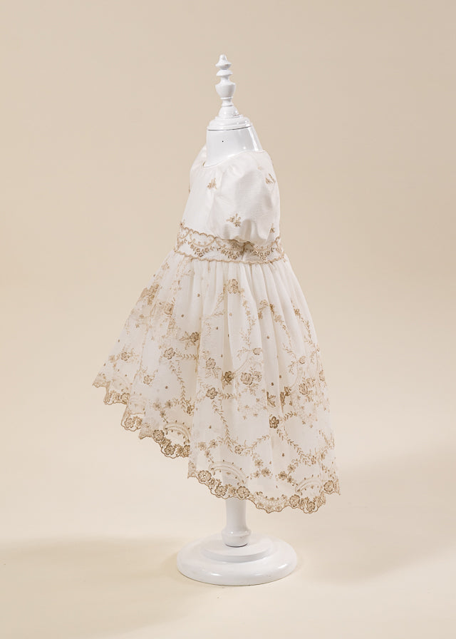 Set Botez  3 Piese  Rochie Trusou si Lumanare Personalizat Botez AnneBebe