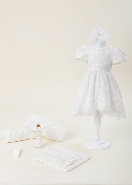 Set Botez Xenia 2 Piese Rochita si Trusou Personalizat AnneBebe