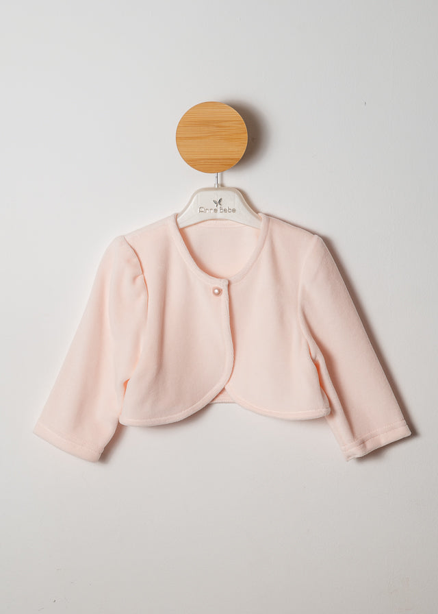 Pink plush bolero Babies Annebebe