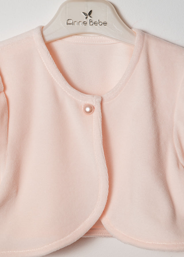 Pink plush bolero Babies Annebebe