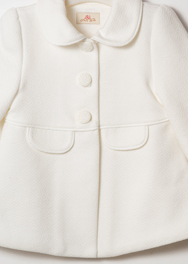 Palton Model Clos Crem Cu Romburi