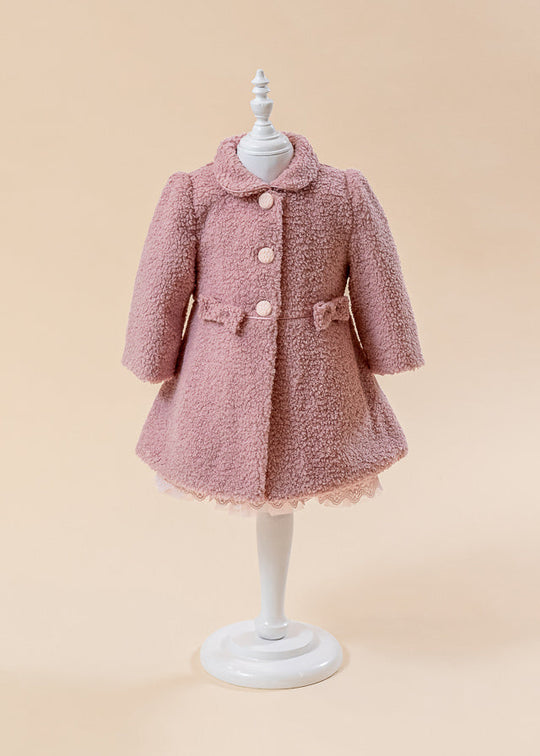 Powder Pink Curls Coat Clos Model AnneBebe