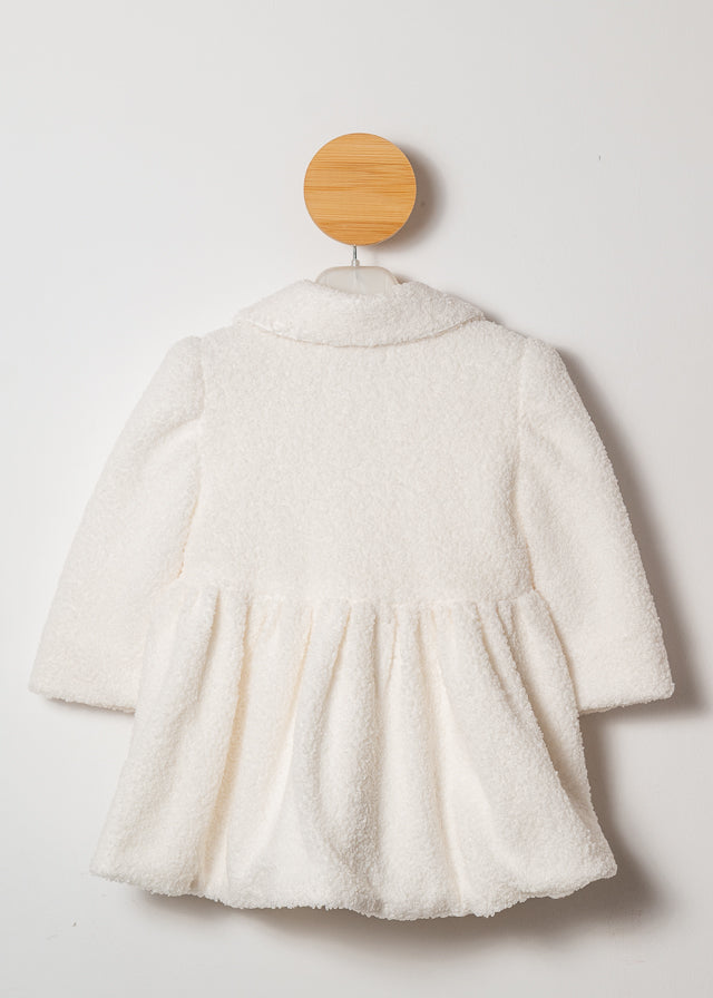 Palton Bucle Crem Nasturi Cu Pietricele