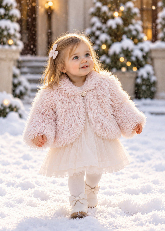Bolero cu Blanita Roz Pudra pentru Fete – AnneBebe