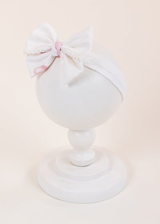 Bentita Letty Funda Crem Cu Imprimeu Roz Si Danteluta AnneBebe