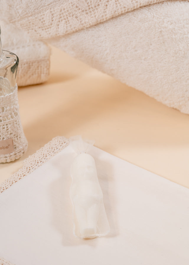 Otilia 3 Piece Baptism Set, Candle, Trunk and Personalized Chest AnneBebe