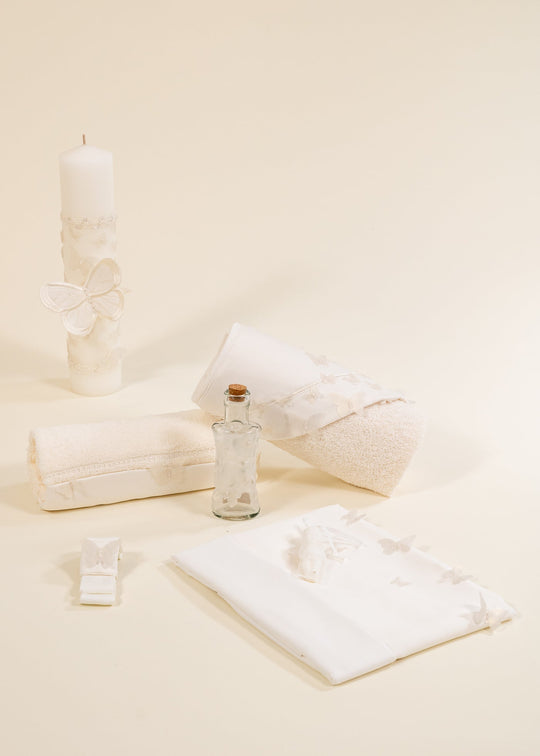 Set Botez Bela 2 Piese, Lumanare si Trusou Personalizat Botez AnneBebe