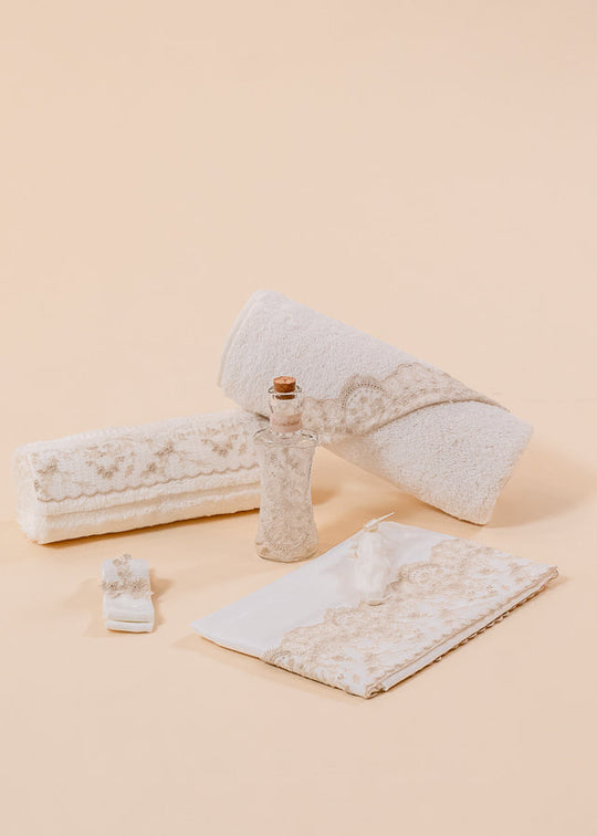 Trusou Crem Dantela Cappuccino Botez Fetite AnneBebe