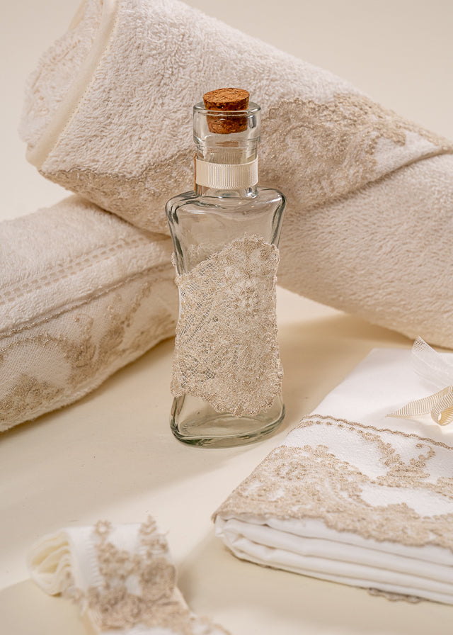 Baptism Set 2 Pieces Danielle Candle and Personalized Trunk AnneBebe