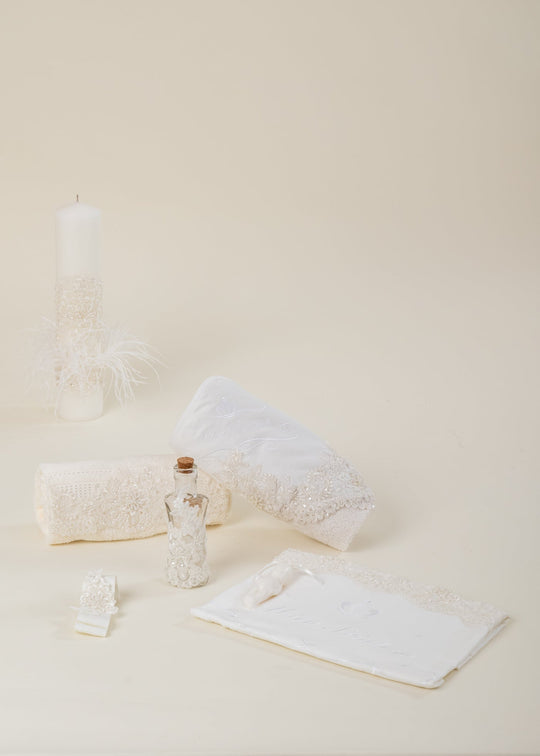 Set Botez Kelly (Ramya) 2 Piese Lumanare si Trusou Personalizat AnneBebe