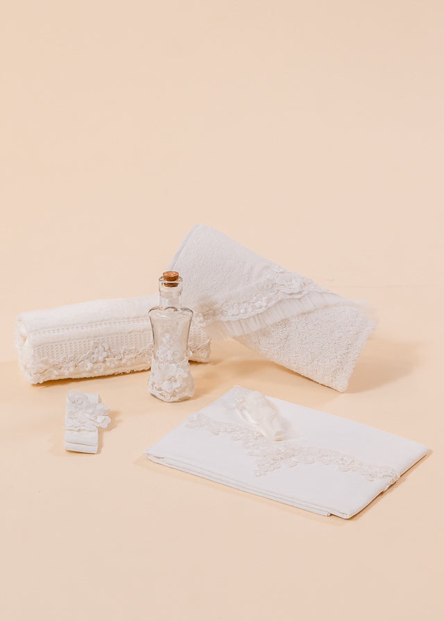 Amira 2 Piece Baptism Set Candle and Personalized Trunk AnneBebe