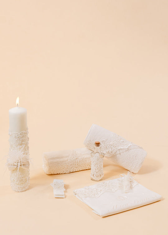 Anais Baptism Set 2 Pieces Candle and Personalized Trunk AnneBebe