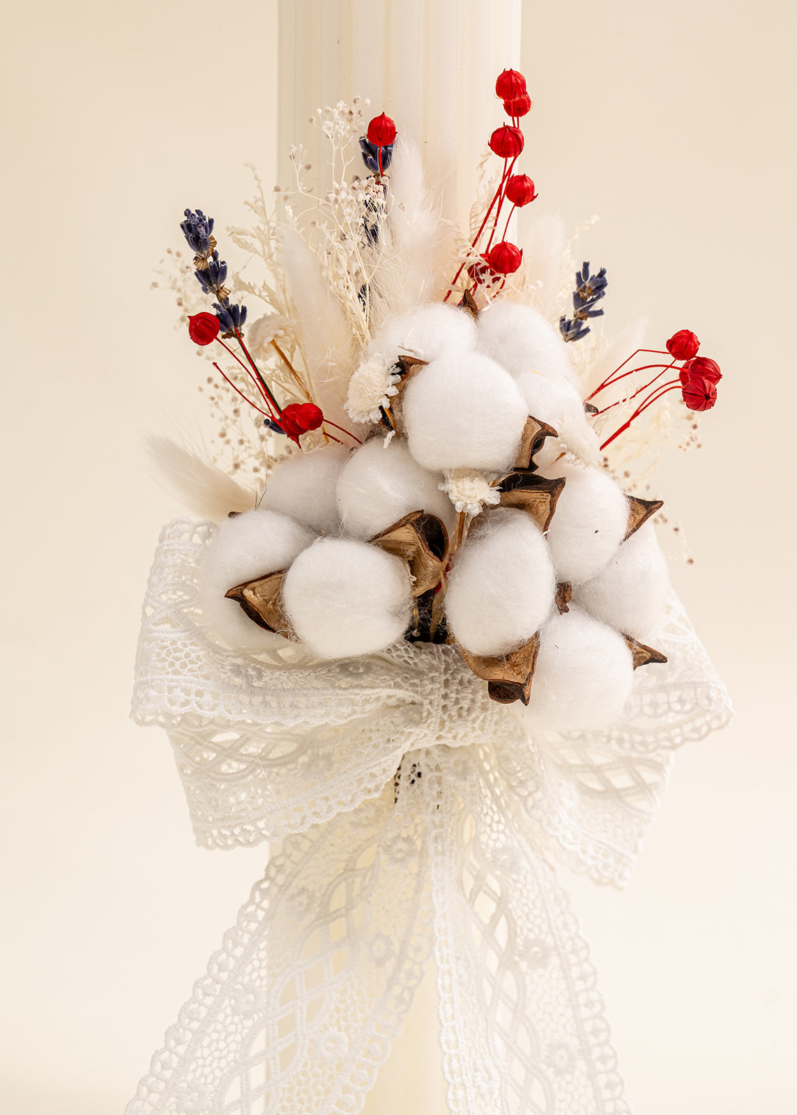 Set Botez Brandusa 3 Piese, Lumanare, Trusou si Cufar Personalizate AnneBebe