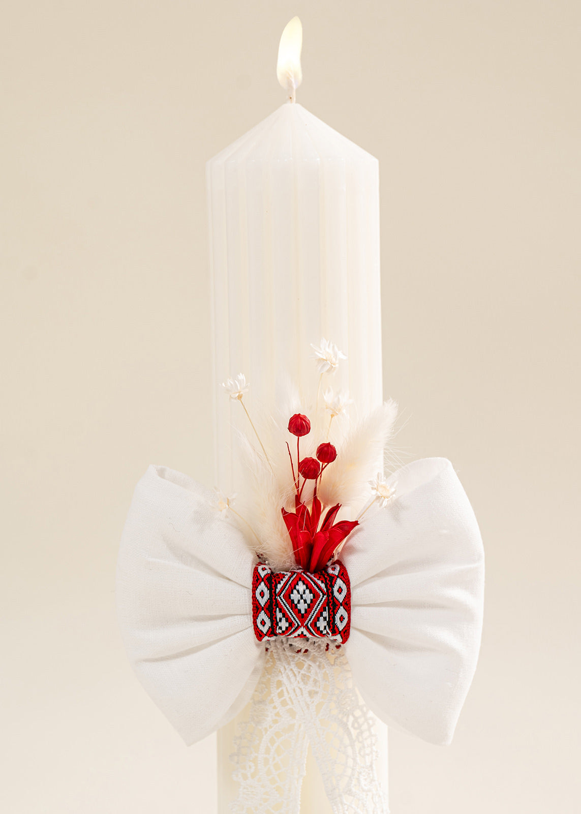 Set Botez Iurie 3 Piese, Costum, Trusou si Lumanare Personalizat Botez AnneBebe