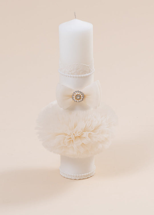 Lumanare Tina glob Tull Capucino Si Danteluta AnneBebe