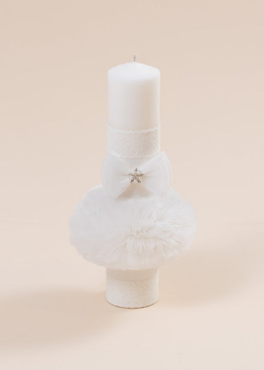 Lumanare Botez Miruna Danteluta Crem AnneBebe