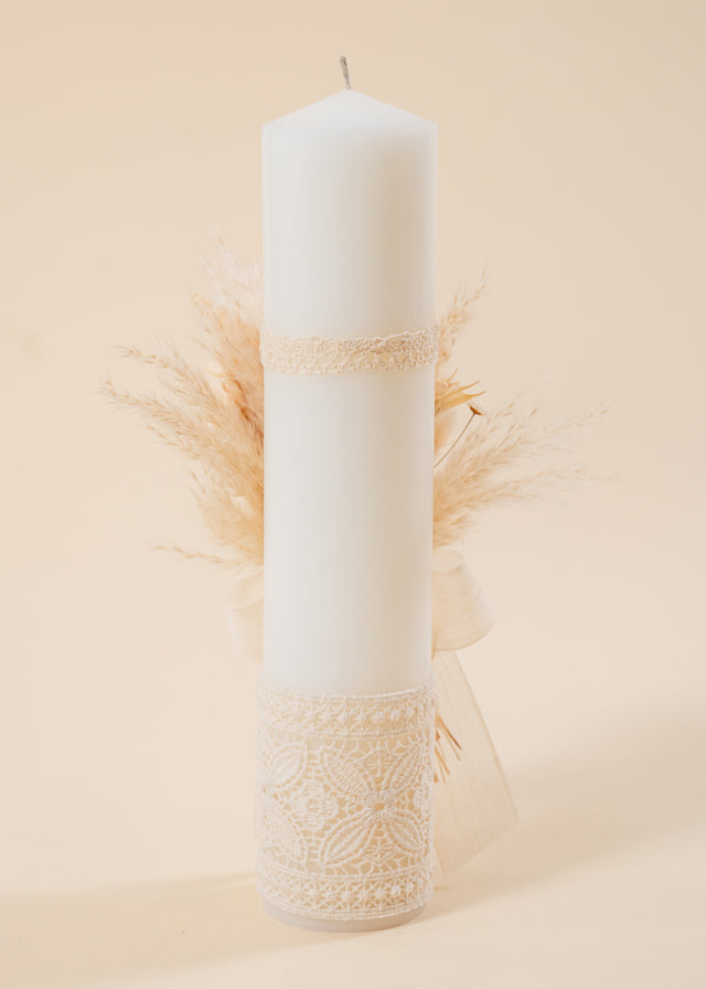 Otilia 3 Piece Baptism Set, Dress, Trouser and Candle Personalized Baptism AnneBebe