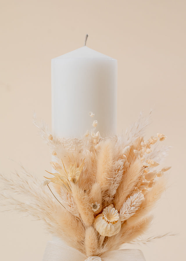 Otilia 3 Piece Baptism Set, Dress, Trouser and Candle Personalized Baptism AnneBebe