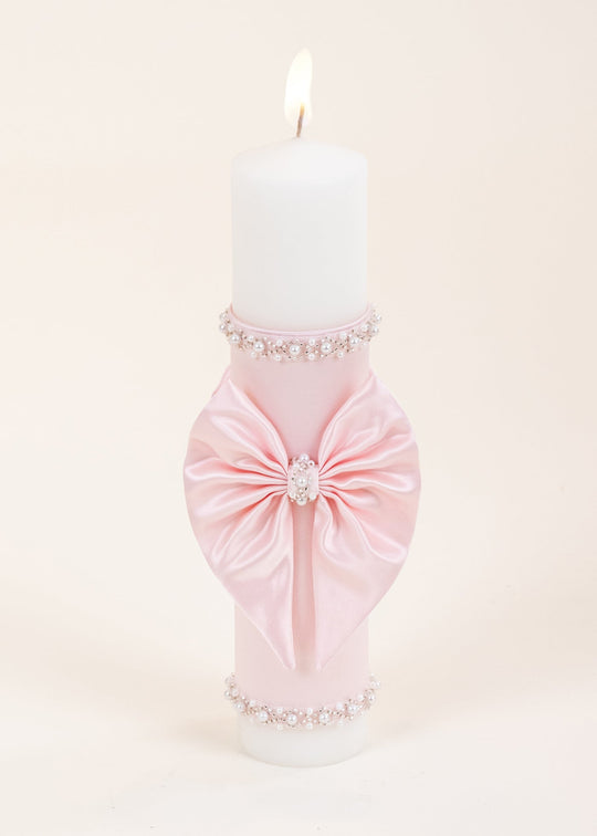 Lumanare Catalina Funda Satin Roz AnneBebe