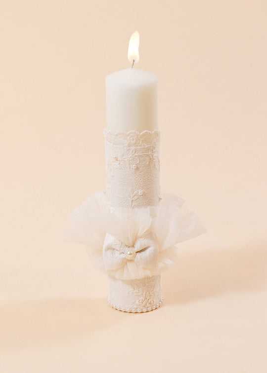 Lumanare Anemona Dantela Cappuccino