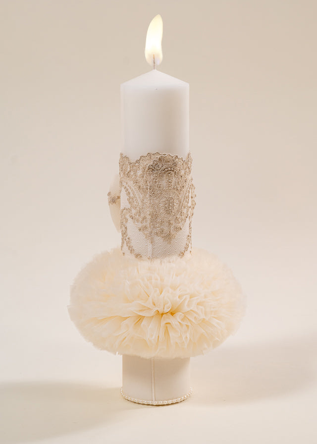 Baptism Set 2 Pieces Danielle Candle and Personalized Trunk AnneBebe