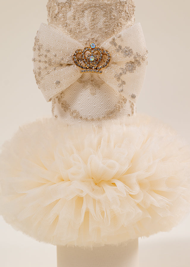 Set Botez Danielle 3 Piese  Rochie Trusou si Lumanare Personalizat Botez AnneBebe