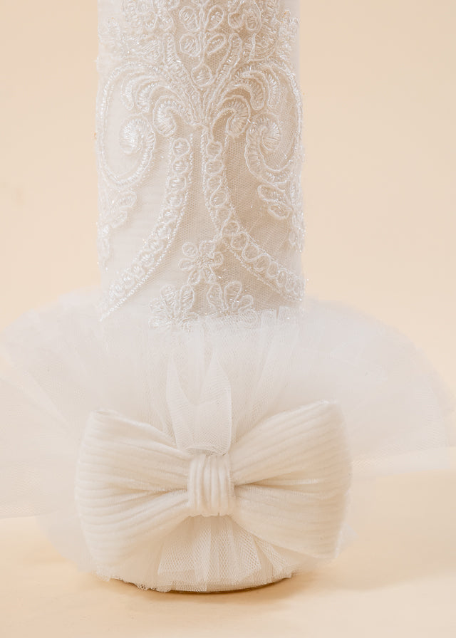 Klara 3 Piece Baptism Set, Dress, Trouser and Candle Personalized Baptism AnneBebe