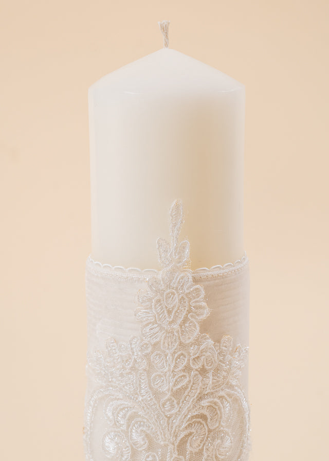 Klara 3 Piece Baptism Set, Dress, Trouser and Candle Personalized Baptism AnneBebe