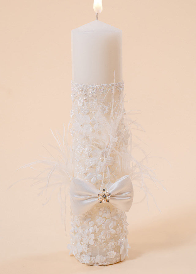 Amira 2 Piece Baptism Set Candle and Personalized Trunk AnneBebe